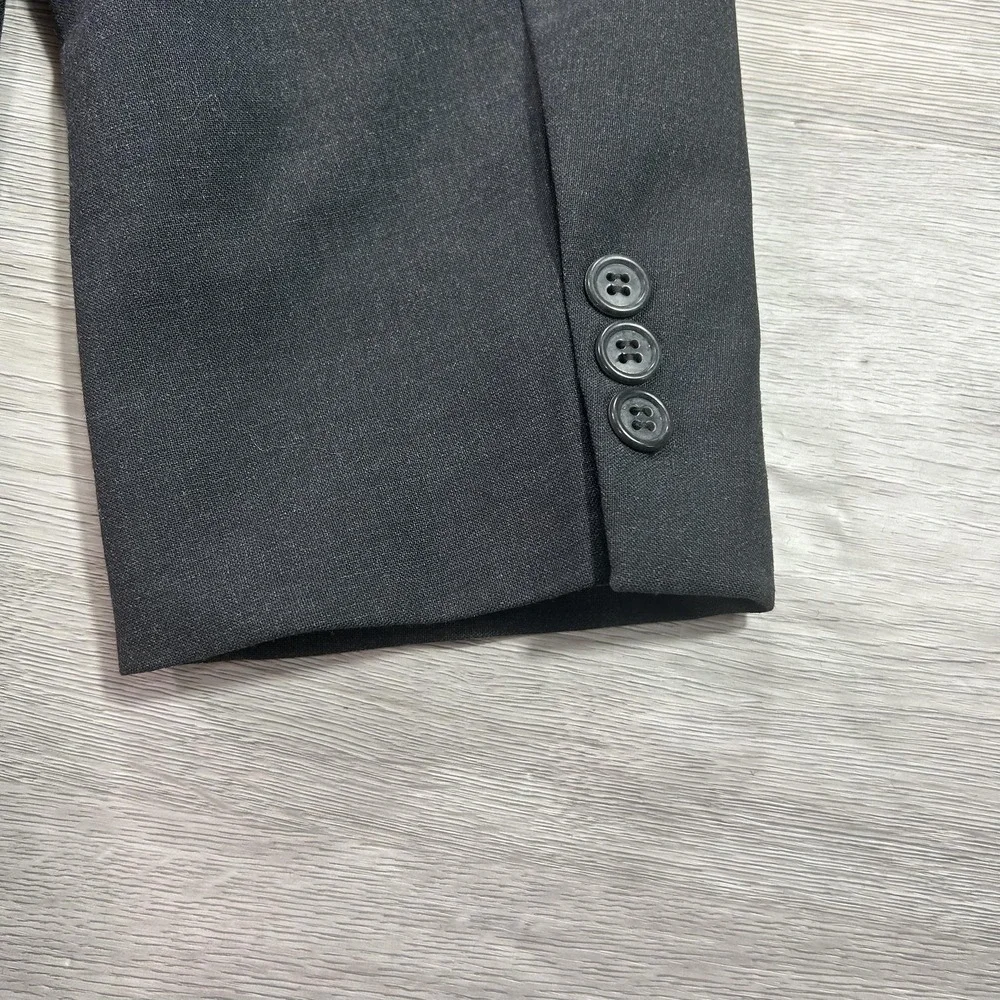 Brooks Brothers Blazer Mens 41L Charcoal Gray Wool 346 Stretch Sport Coat Jacket